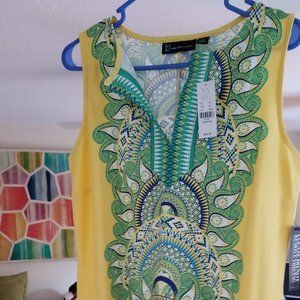 Yellow sleeveless summer dress